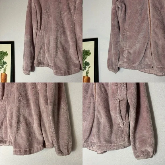 The North Face Osito pale pink teddy bear full zip jacket size Small - Picture 7 of 16